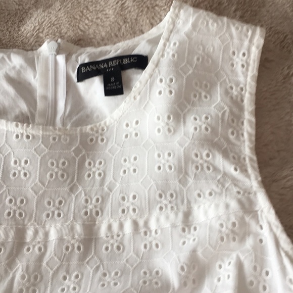 Banana Republic Factory | Eyelet Dress, White, 8 - Picture 2 of 5